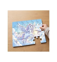 Gökyüzünde Kanatlı Unicorn Tasarımlı 24 Parça Ahşap Çocuk Puzzle