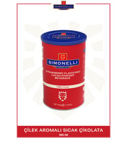 Sıcak Çikolata Çilek Aromalı 900 gr Teneke SIMONELLI