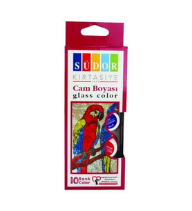 Südor Su Bazlı Cam Boyası 10 Renk x 15 ml. 