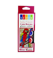 Südor Su Bazlı Cam Boyası 10 Renk x 15 ml. 