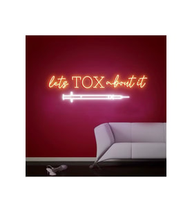 lets TOX about it Yazılı ve Şekilli Neon Tabela