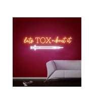lets TOX about it Yazılı ve Şekilli Neon Tabela