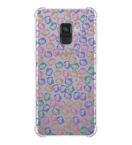 Samsung Galaxy A8 2018 Uyumlu Köşe Korumalı Antişok Kapak Hello Kitty Tasarımlı Şeffaf Kılıf