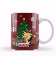Angry Beavers Around The Christmas Tree Kupa Bardak Porselen