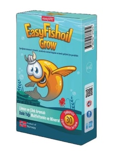 Easy Fishoil GROW Çocuk 30 Çiğneme Form