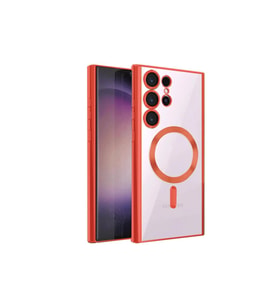 Galaxy S22 Kılıf Kross Magneticsafe Kapak - Kırmızı