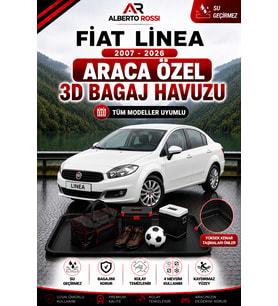 Fiat Linea Bagaj Hauvuzu 2007 - 2026 Araca Özel 3D Bagaj Havuzu