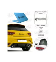 Dünya 5'Ten Büyüktür Tükçe Ingilizce Yazılı Siyah Oto Sticker 30*7,5 Cm