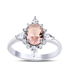 1.40 Karat Morganite Pırlanta Yüzük
