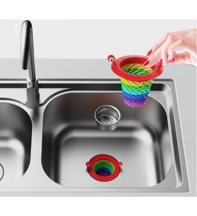 Renkli 6 Kademeli Lavabo Süzgeci