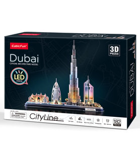 CubicFun Dubai 3D Puzzle 182 Parça LED Işıklı