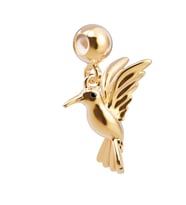 Chocli 18 Ayar Altın Kaplama Charm - Hummingbird