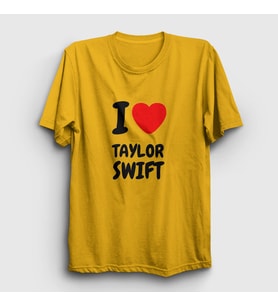 Presmono Unisex Sarı I Love Taylor Swift T-Shirt 311197tt (Sarı)
