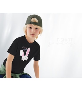 BK Gift Paskalya Tasarımlı Erkek Çocuk Siyah T-shirt, Arkadaşa Hediye, Doğum Günü Hediyesi, Trend Tişört, Paskalya Bayramı-4