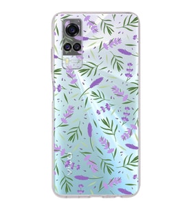 PrintiFy Vivo Y51 2020 ile Uyumlu 1mm Slim Fit Water Color 3 Baskılı Şeffaf  Kılıf