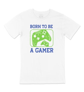 Yeşil Born To Be A Gamer Tişört