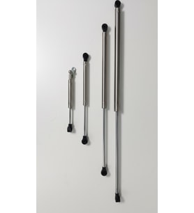 PASLANMAZ 316 GAZLI AMORTİSÖR - Taka 380mm 250N - Tekne ve Yat Tipi (Krom)