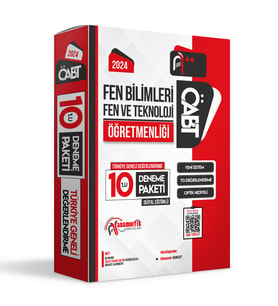 2024 ÖABT FEN BİLİMLERİ ve TEKNOLOJİ Öğretmenliği 10lu Çözümlü Paket Deneme TG A (Beyaz)