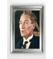 Gümüş Çerçeveli Atatürk Tablo cv1164