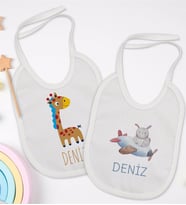BK Kids Kişiye Özel İsimli 2’li Beyaz Mama Önlüğü-11