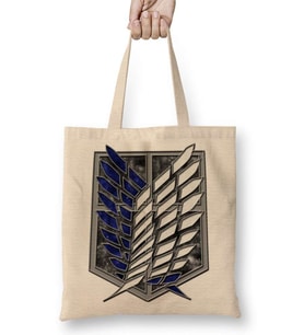 Attack On Titan The Survey Corps Logo Bez Çanta Uzun Saplı