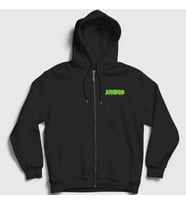 Presmono Unisex Siyah Logo Exodus Fermuarlı Kapüşonlu Sweatshirt 146868tt