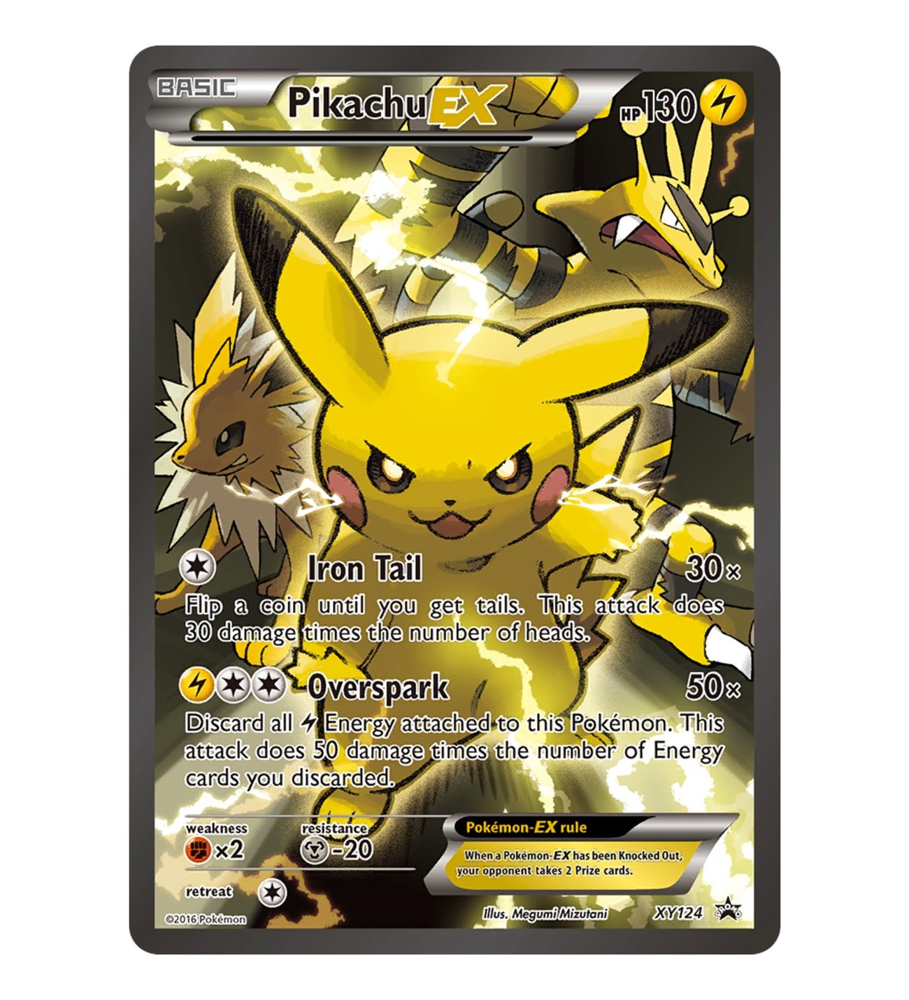 Pokemon Pikachu Ex 130HP Kart