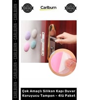 Özel Üretim Darbe Emici Beyaz Mobilya Çok Amaçlı Silikon Kapı Duvar Koruyucu Tampon 4lü Paket