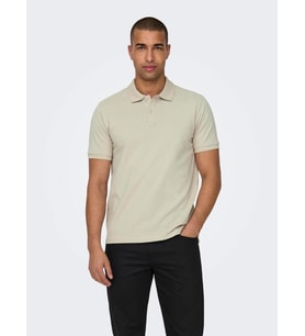 Only & Sons Erkek Polo Yaka Slim T-shirt - 22029044 (Bej)