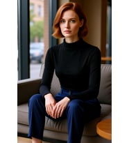 Kadın Fitted Dik Yaka Uzun Kollu Asimetrik Crop Bluz Cool & Comfort Koleksiyonuyla Kış