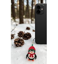 Miyuki Boncuk El Yapımı Penguen Telefon Çarmı - Charm (Çok Renkli)