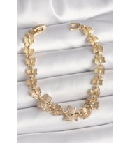 Pirinç Gold Renk Zirkon Taşlı Kelebek Model Zincir Kadın Bileklik - TJ-BB6834