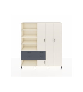 Hyperion Dolap 14 Raflı 4 Çekmeceli 4 Kapaklı 220x44x243 Aytaşı-Aytaşı/Antrasit