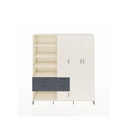 Hyperion Dolap 14 Raflı 4 Çekmeceli 4 Kapaklı 220x44x243 Aytaşı-Aytaşı/Antrasit