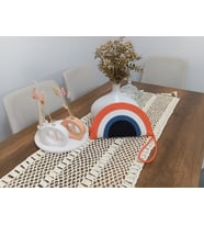 Jüt Hasır Özel Tasarım 20 Cm Clutch Çanta Pamuk Makrome El Emeği