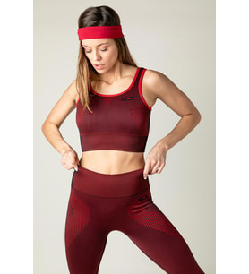Maraton SlimFit Kadın Bisiklet Yaka Siyah Bra