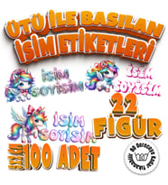Kıyafet Etiketi - Okul Kıyafet Kumaş Etiketi Kreş Anaokulu İlkokul Kıyafet Kumaş Etiketi Set10