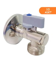 10 Adet ECA Filtreli Çamaşır / Bulaşık Makinası Musluğu 1/2 602111059 (Krom)
