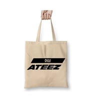 Ateez Yeosang Bez Çanta Uzun Saplı Alışveriş Çantası Plaj Çantası (Beyaz)