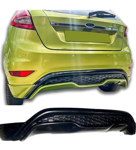 Ford Fiesta Mk6 ST Arka Ek Difüzör Parlak Siyah 2008 ve 2017 arası Arka-difizör-bodykit-ek-karlık