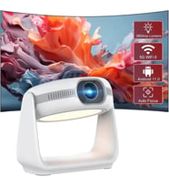 Otomatik Focus Yüksek Lümen Tam Yüksek Çözünürlüklü 3D Desteği LCD Android Wifi Bluetooth 4K Projeksiyon Cihazı