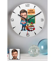 Erkek Müzik Öğretmenine Öğretmenler Günü Hediyesi Karikatürlü Duvar Saati