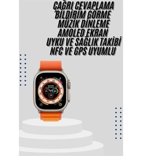 Akıllı Saat Bleutooth Bağlantılı Akıllı Saat Amoled Ekran 49 Mm