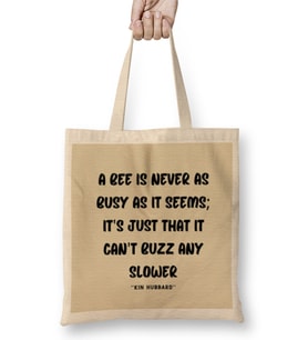 Nature Quotes Lover Gift Conservation Sayings Words Bez Çanta Uzun Saplı