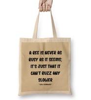 Nature Quotes Lover Gift Conservation Sayings Words Bez Çanta Uzun Saplı