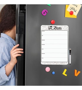 Magnet Hafalık Menü Magnet Planlayıcı, Katlanabilir Silinebilir Mıknatıslı Yazı Tahtası Kalem