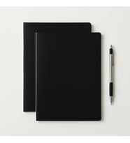 Tanıtım Özel Tasarım Siyah Kraft Kapaklı A4 Defter - 180 Derece Açılabilir, Sırtı Dikişli,%100 El İşçiliği, Ofis, Okul, Günlük Kullanım İçin İdeal Defter (Kareli)