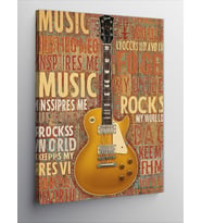Kanvas Tablo Elektro Gitar ve Müzik Poster