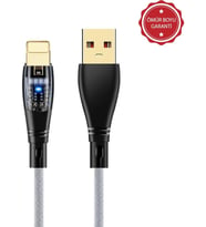 6A 120W UsbA to Lightning 1Metre Hızlı Data ve Şarj Kablosu Beyaz YK233B