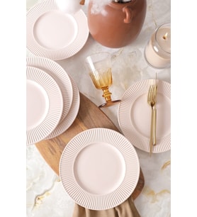 Keramika Krem Myra Pasta Tabağı 22 Cm 6 Adet 030